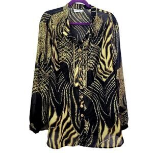 Kaelyn Max II Women's Sheer‎ Blouse Size 2X